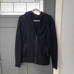 lululemon athletica Men's Black Full-Zip Hoodie Sweater